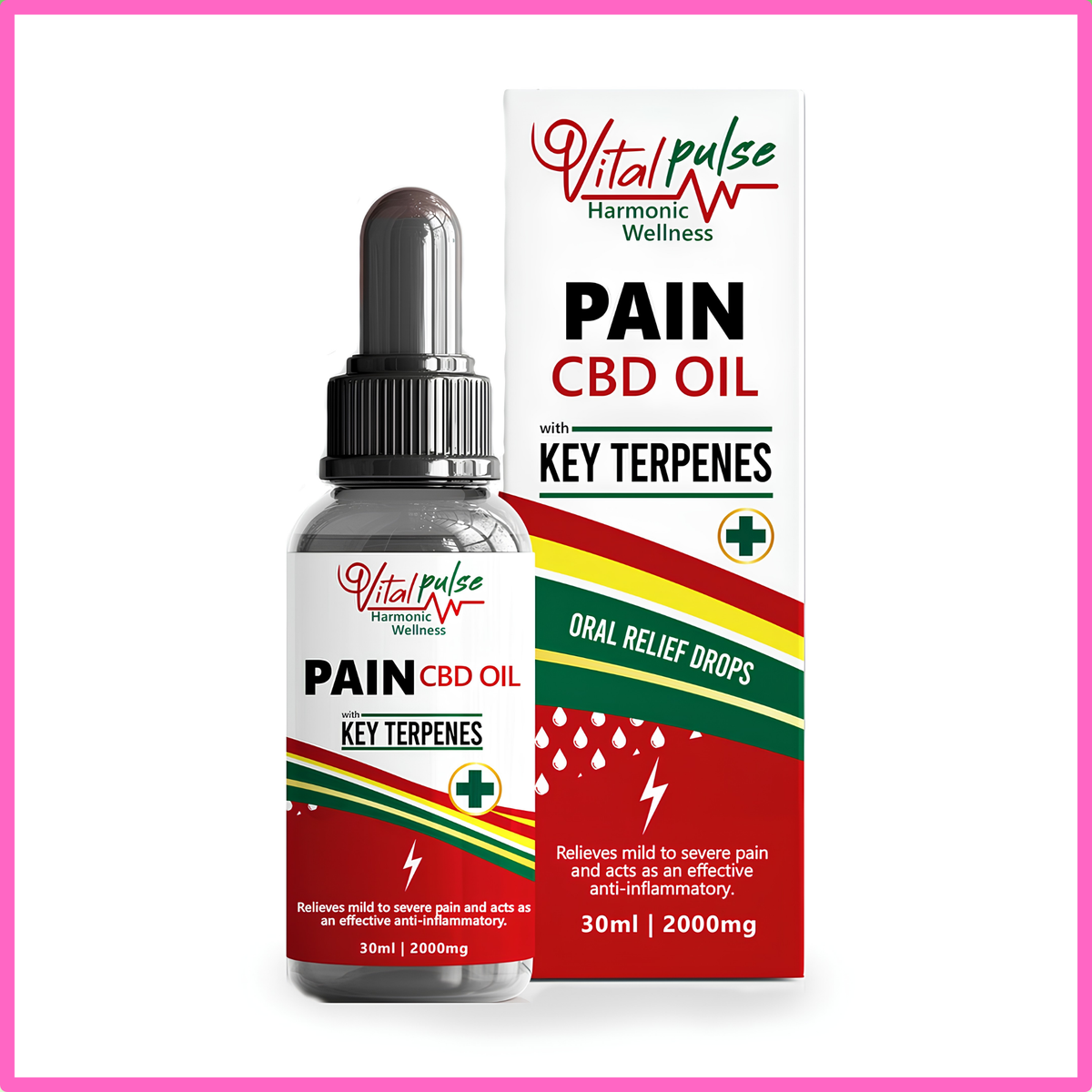 Vitalpulse Pain CBD Oil 30ml (2000mg)