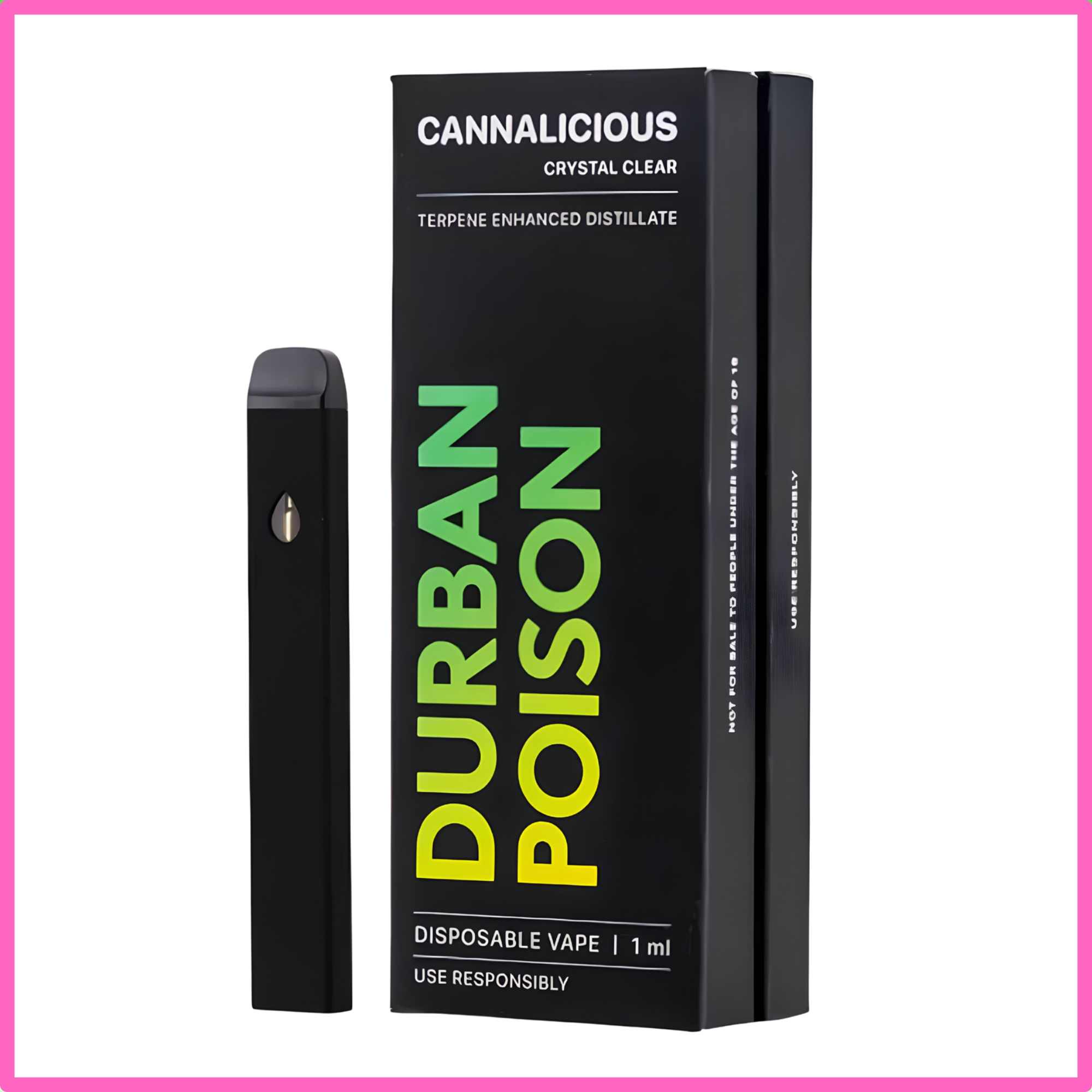Distillate Cannabis Disposable Vape 1ml - Durban Poison (Sativa)
