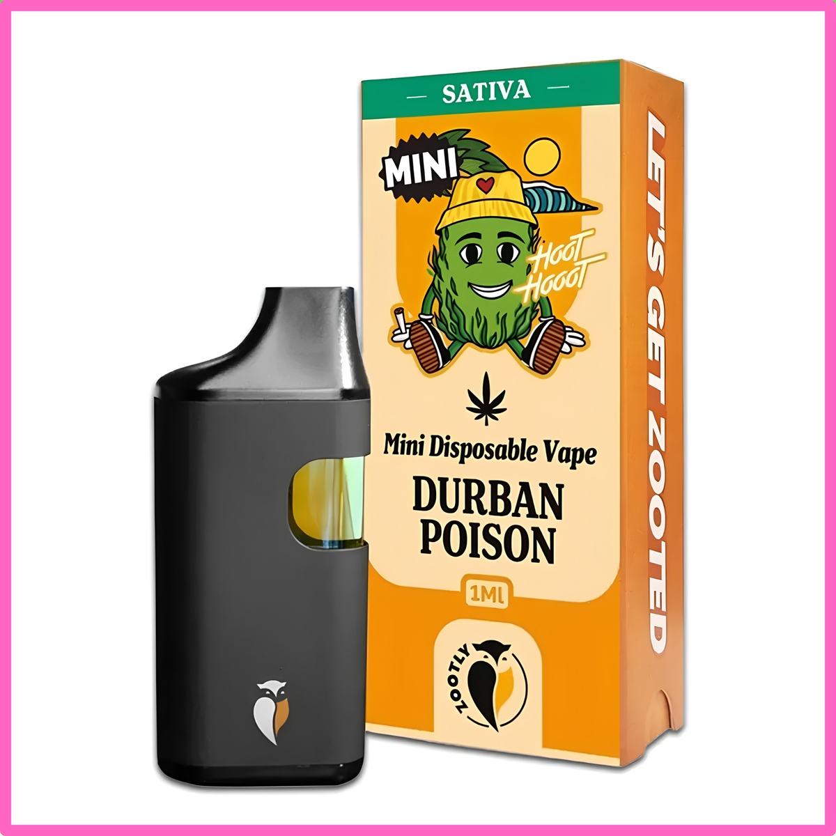 Mini Disposable Vape 1ml - Durban Poison (Sativa)