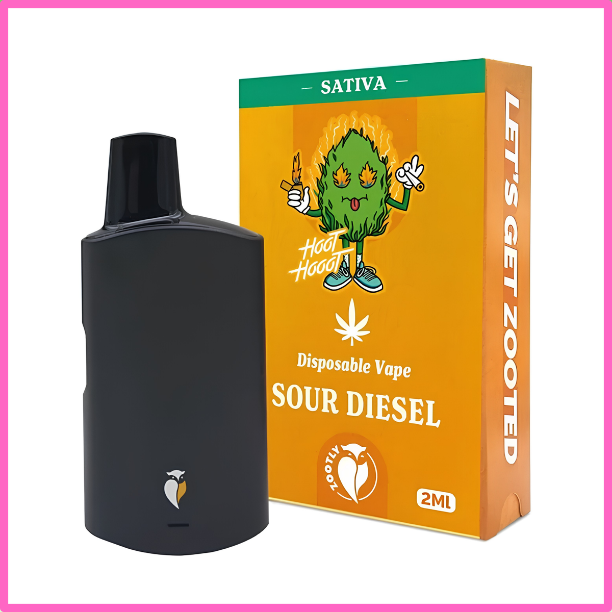 Cannabis Extract Disposable Vapes 2ml - Sour Diesel (Sativa)