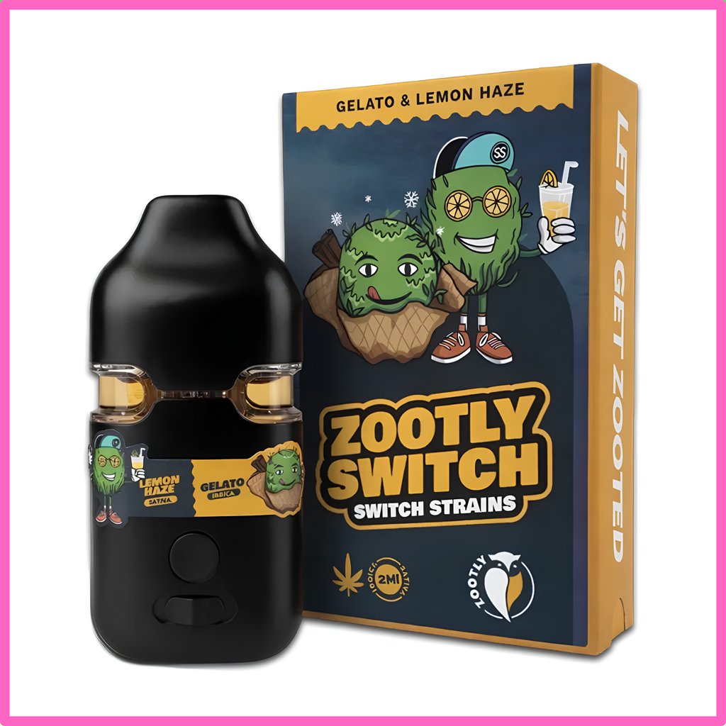 Switch Disposable Vape 2ml - Dual Strain - Lemon Haze 1ml + Gelato 1ml