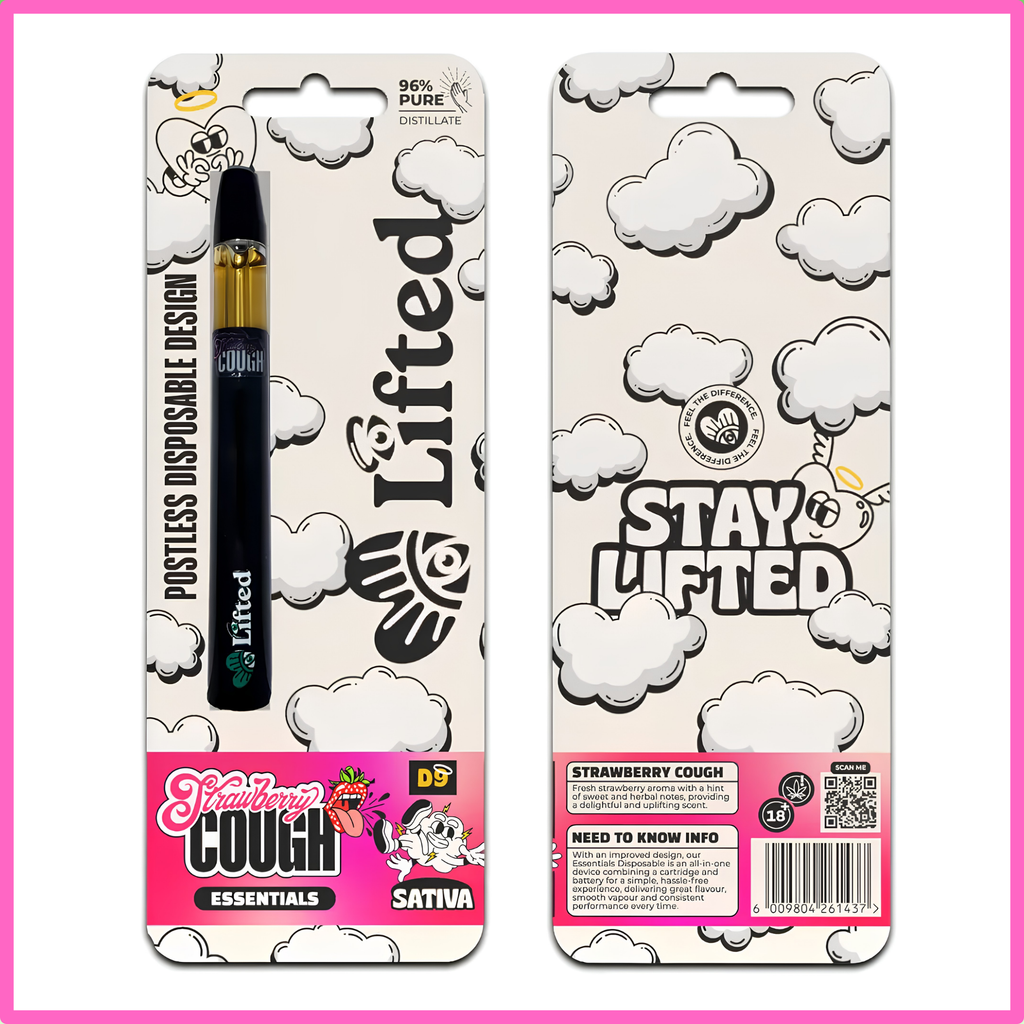 Distillate Disposable Vapes 1ml - Strawberry Cough (Sativa)