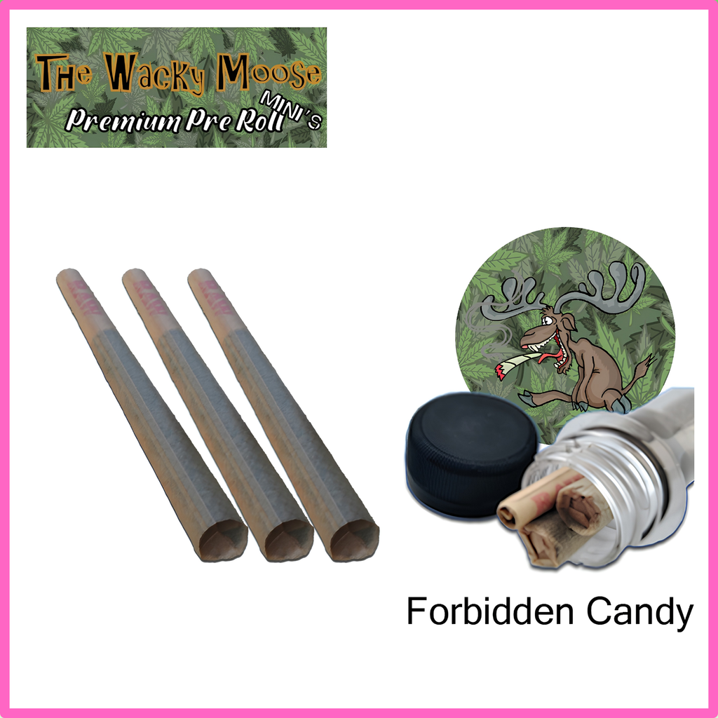 Wacky Moose Premium Pre-Rolls - Mini's - Indoor - Forbidden Candy (Indica) 3's