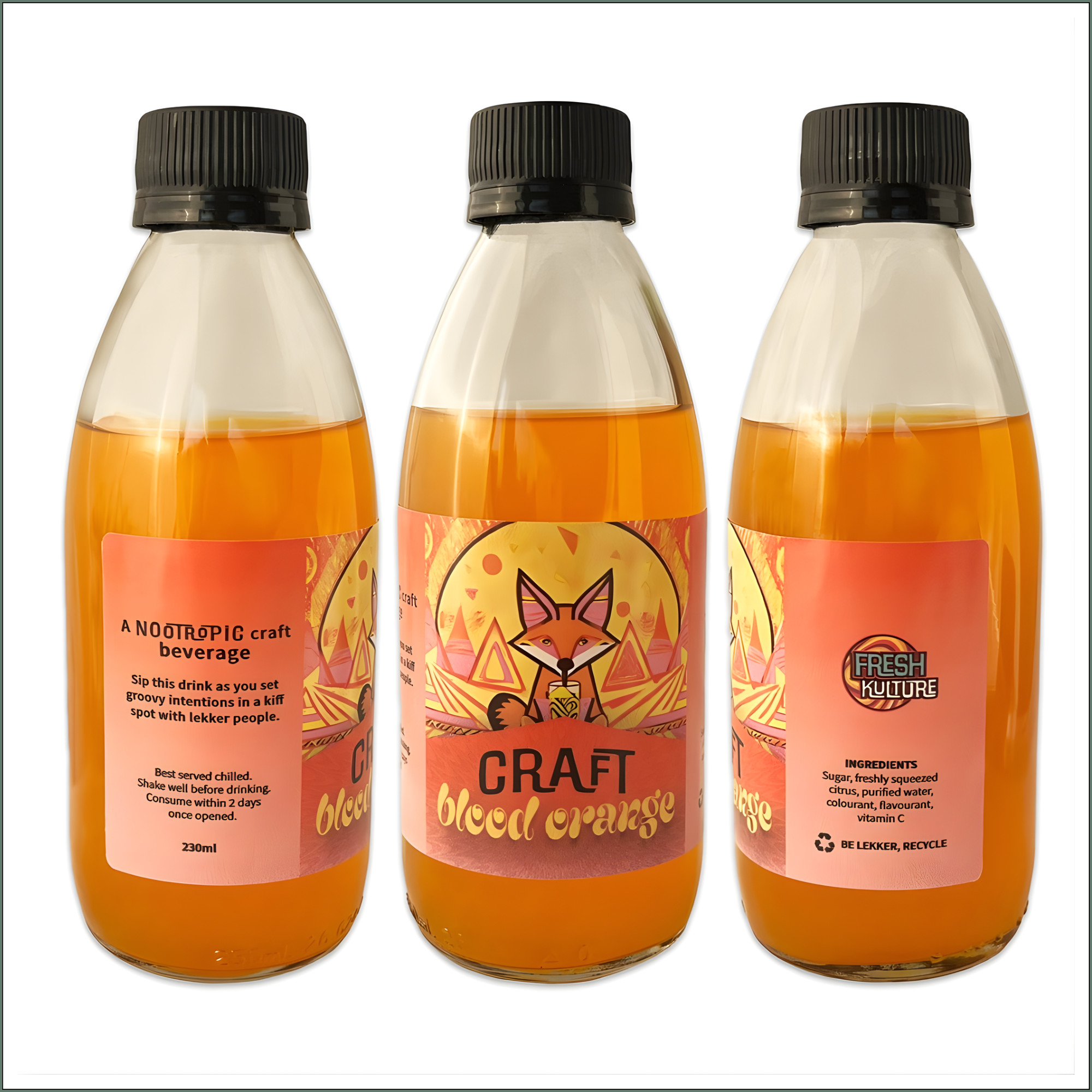 Trippy Nootropic Craft Beverage 230ml - Blood Orange