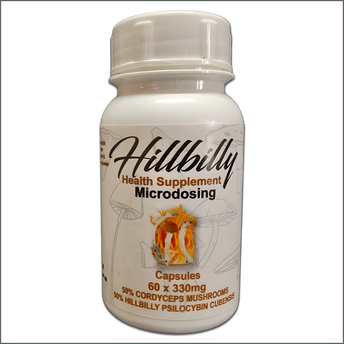 Hillbilly Microstack Psilocybin Microdosing Capsules (Hillbillys + Cordyceps) 330mg