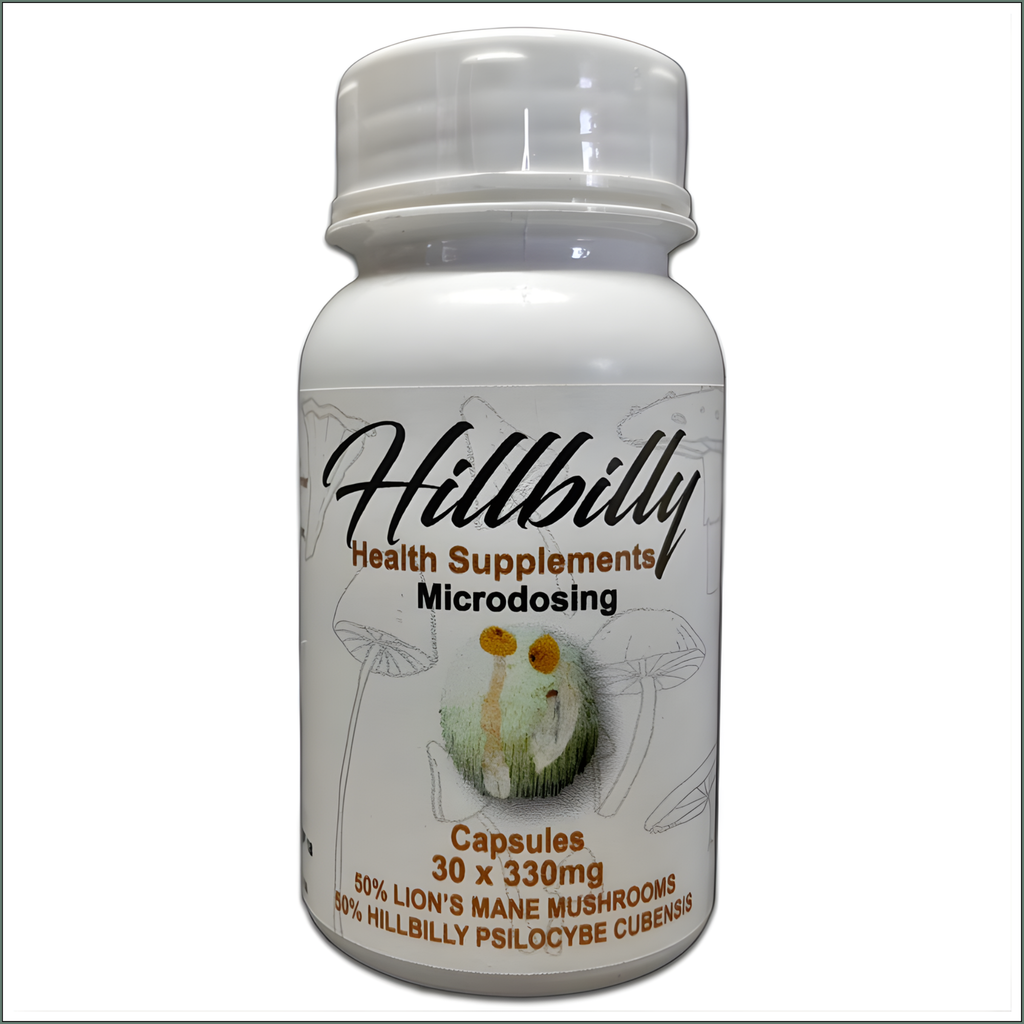 Hillbilly Microstack Psilocybin Microdosing Capsules (Hillbillys + Lion's Mane) 330mg