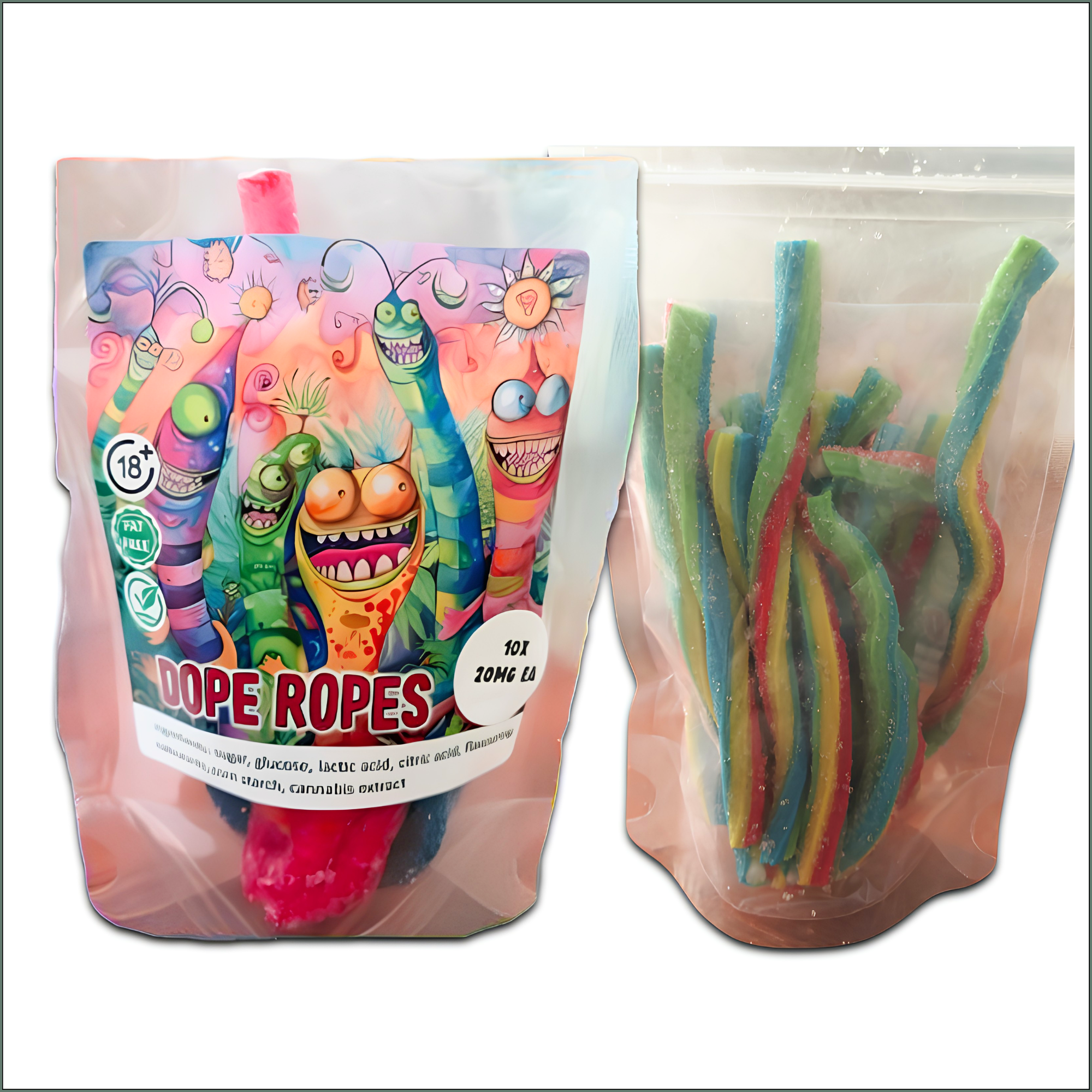 Vegan Gummies - Dope Ropes 200mg (10x20mg)
