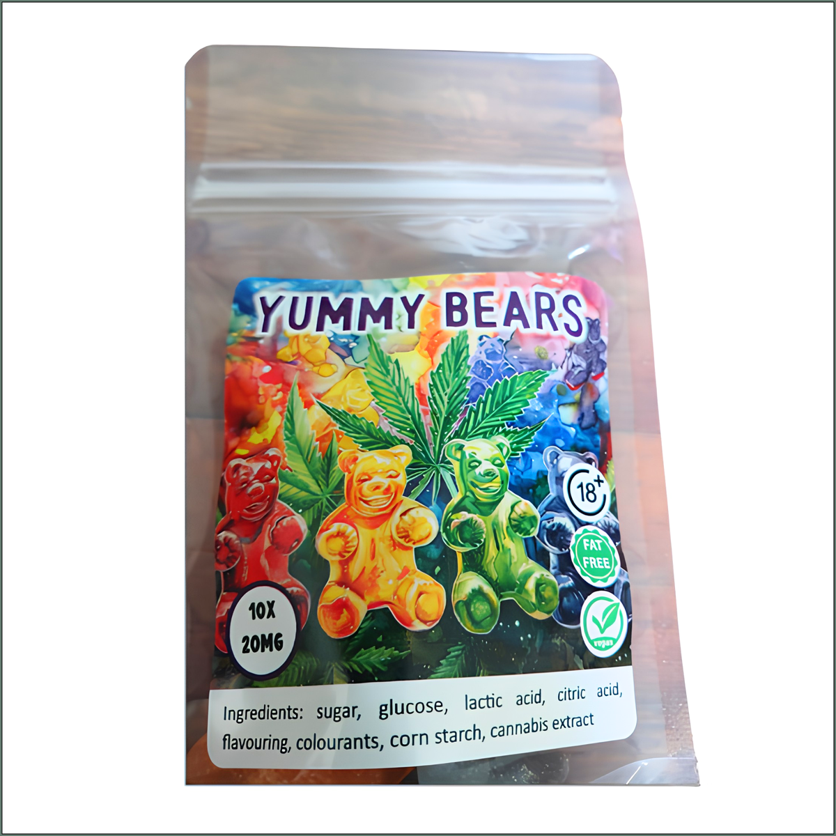 Vegan Gummies - Yummy Bears 200mg (10x20mg)