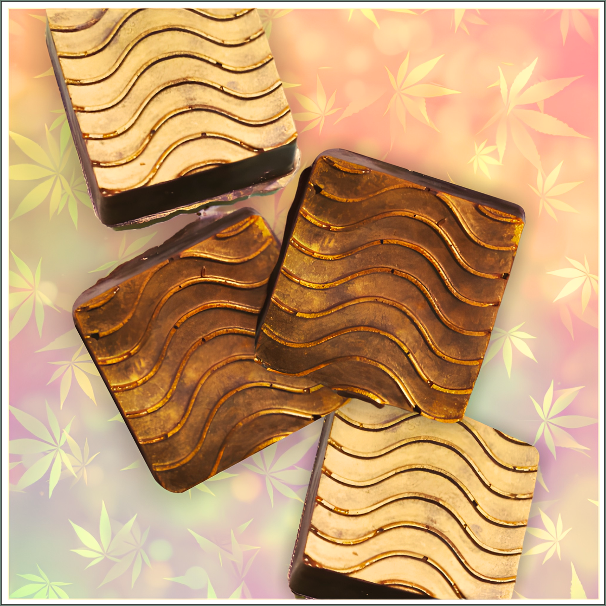 Chocolate Squares with Salted Caramel Filling (Pack of 10)