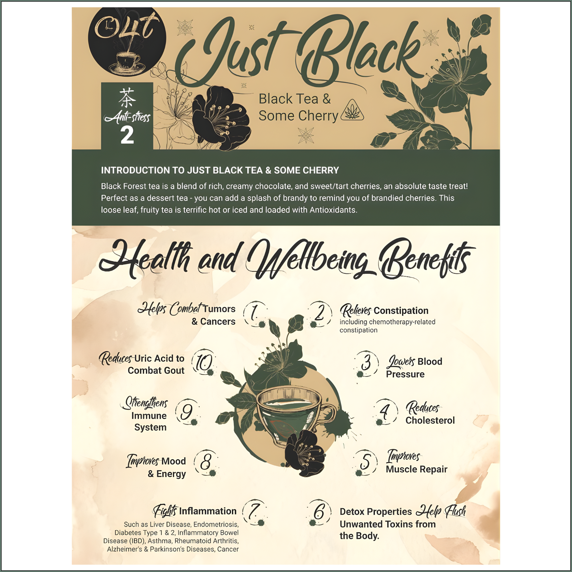 Time 4 Tea - Black Forest Cherry Tea with CBD