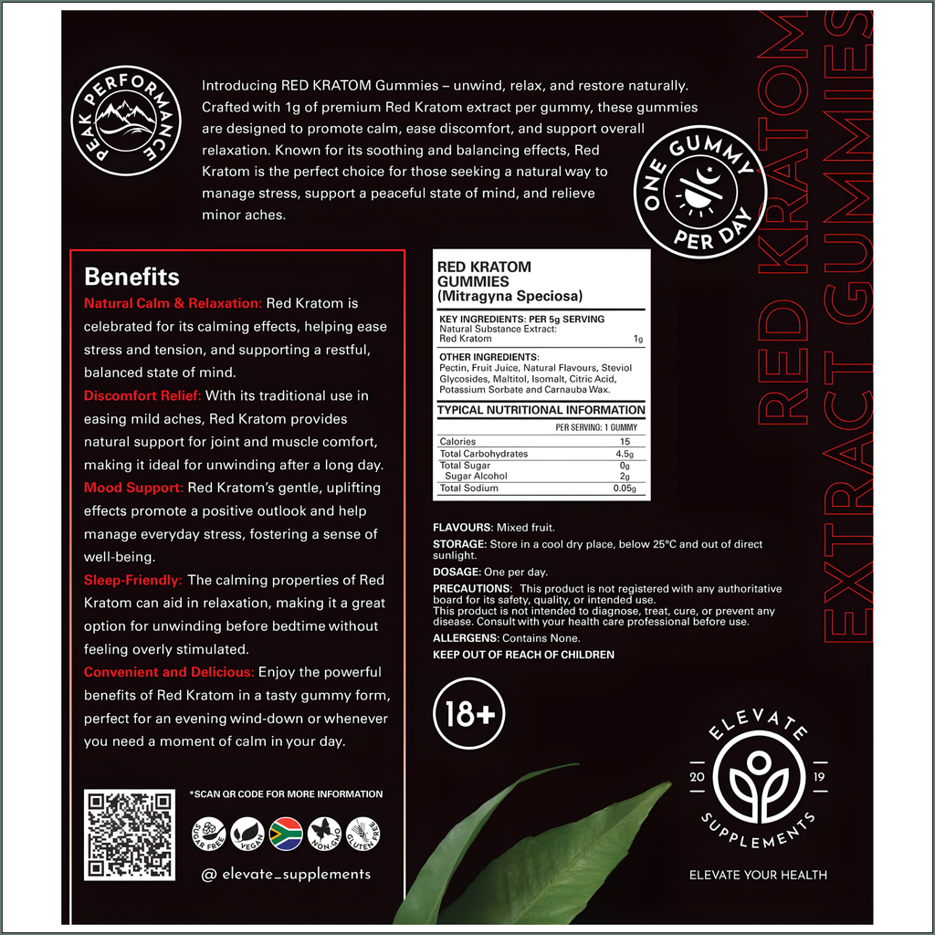 Red Kratom Gummies (30x1g)
