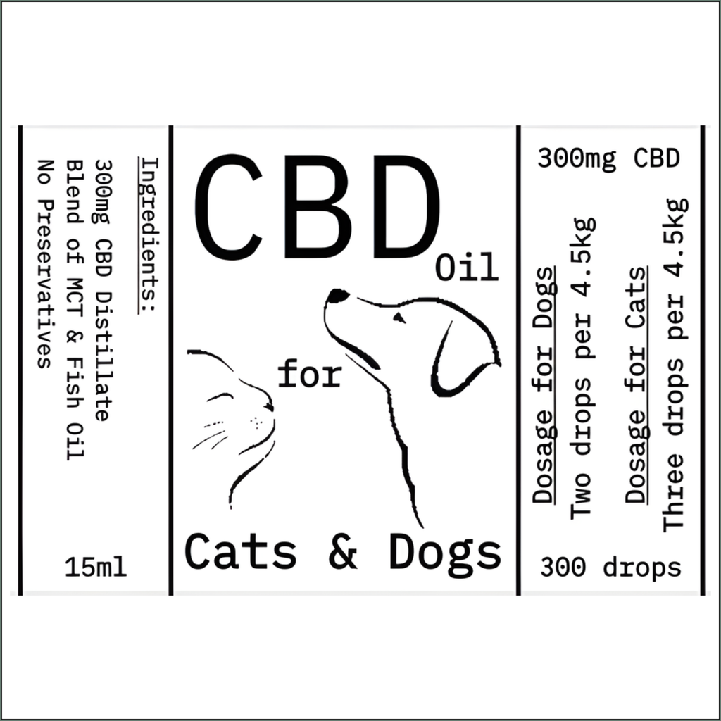 CBD Isolate Drops for Cats & Dogs 300mg (15ml)