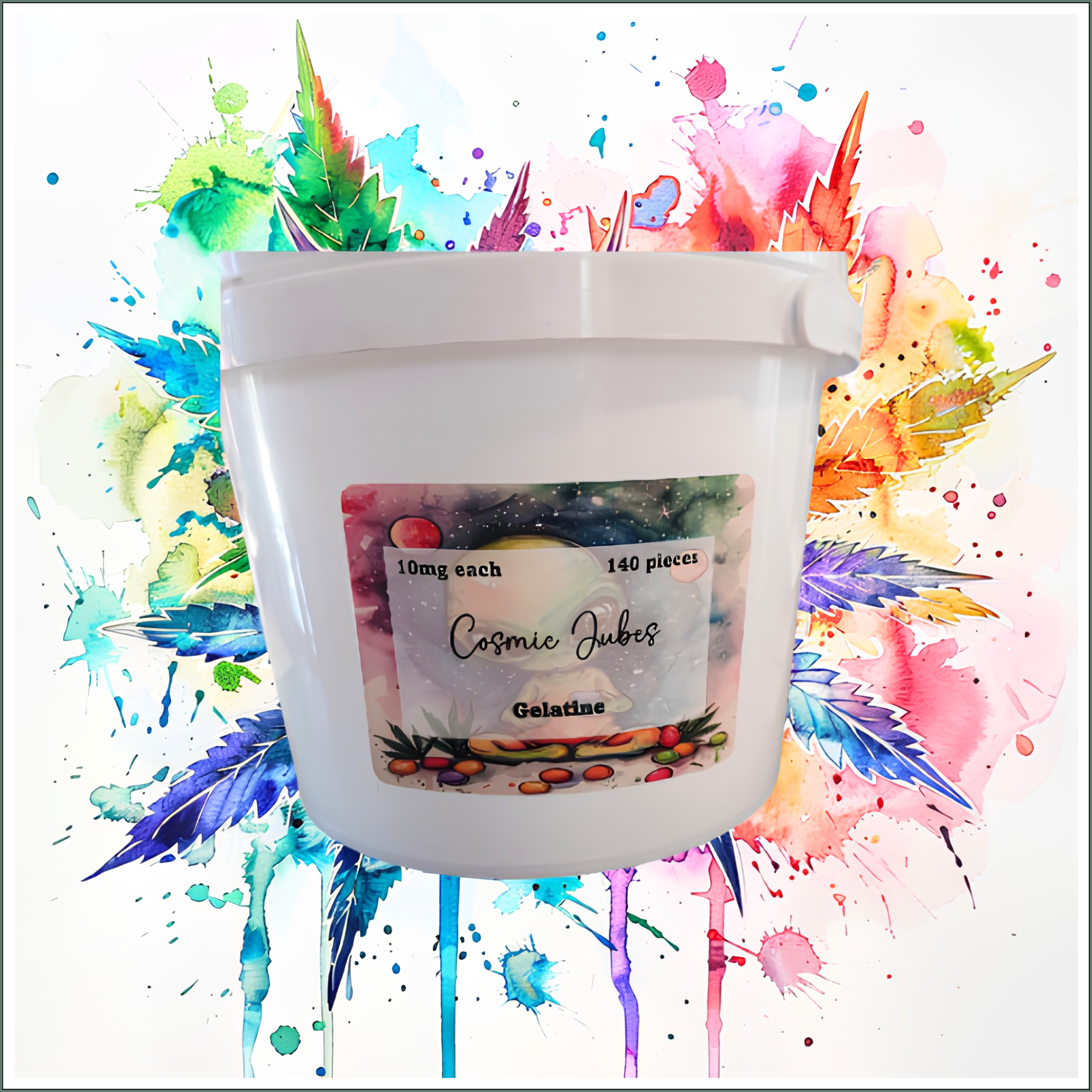 Gummies - Cosmic Jubes Party Tub 1400mg (140x10mg)