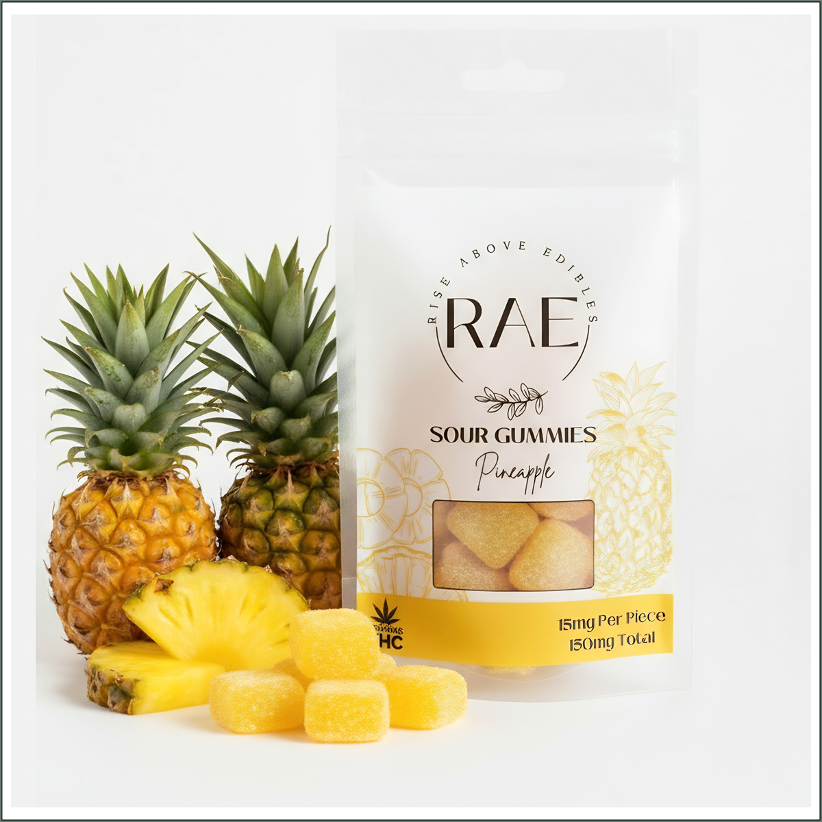 Sour Gummies - Pineapple 150mg (10x15mg)