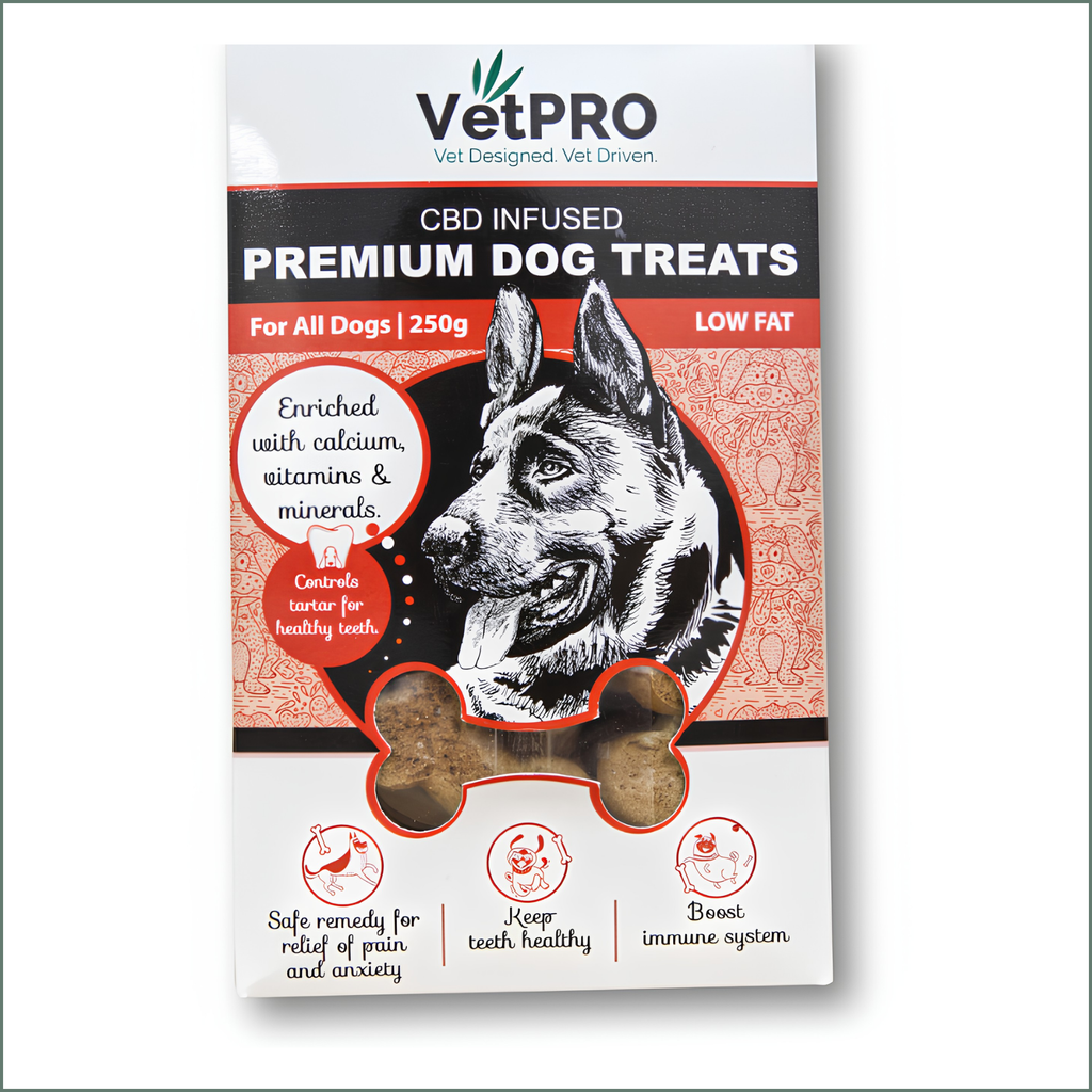 VetPro CBD Dog Biscuits 250g - Premium