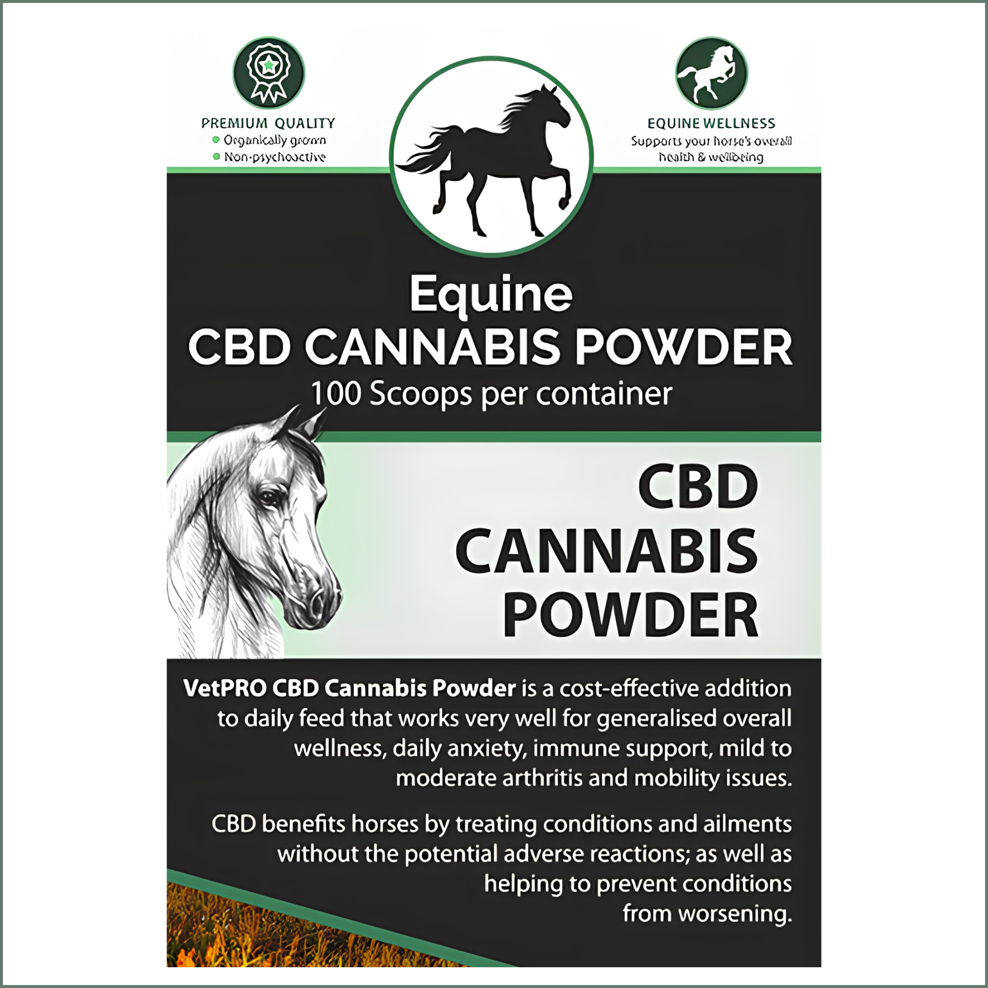 VetPro Equine CBD Cannabis Powder