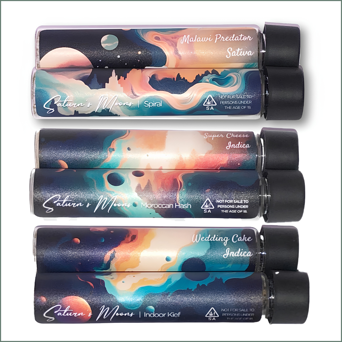 Moonstick Saturn’s Moons - Spiral