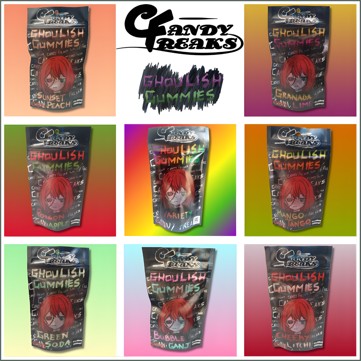 Candy Freaks Ghoulish Gummies - Fireball 120mg (4x30mg)