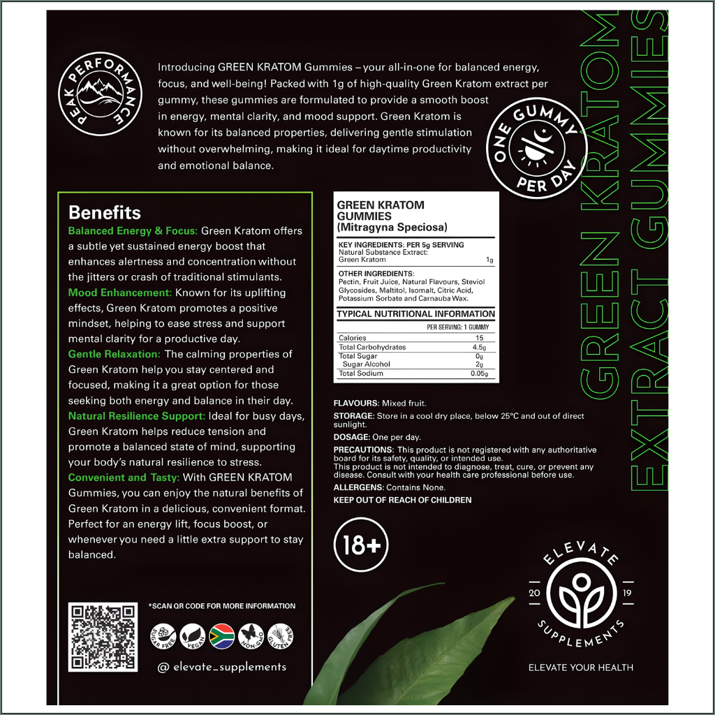 Green Kratom Gummies (30x1g)